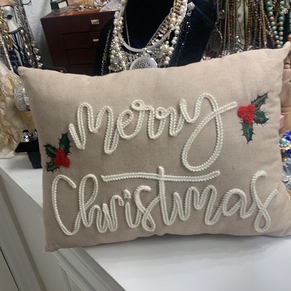 Holiday Tan 'Merry Christmas' Pillow - Picture 6 of 6